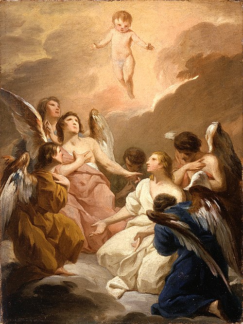 Seven Angels Adoring the Christ Child, 1735, Pierre Subleyras