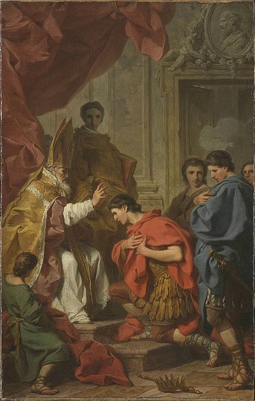 Kaiser Theodosius vor dem hl. Ambrosius, 1745, Pierre Subleyras