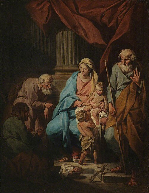 The Holy Family with Saint Elizabeth and Saint Zacharias with their Infant Saint John, , Pierre Subleyras