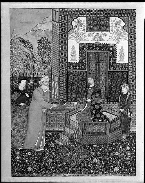 Firdawsi Presents His Work to Mahmud, 1935, Hossein Behzad