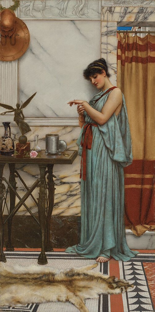 His birthday gift, , John William Godward