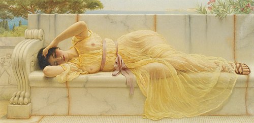 Girl in Yellow Drapery, 1901, John William Godward