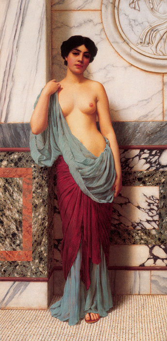 Dans les thermes, 1909, John William Godward