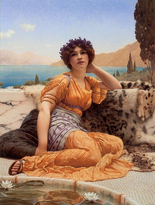 With Violets Wreathed and Robe of Saffron Hue, 1902, John William Godward