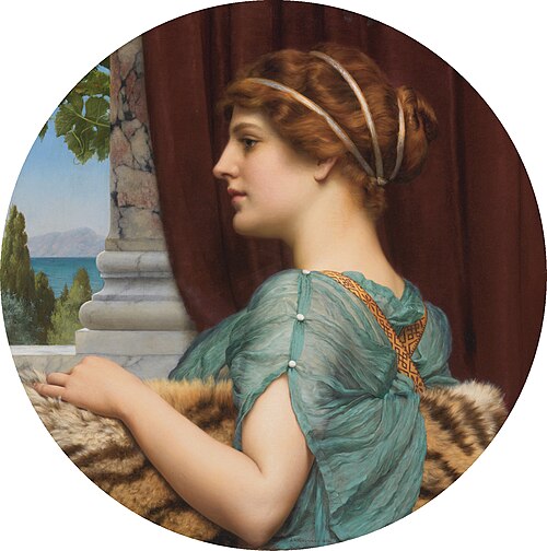 A Pompeian lady, 1904, John William Godward