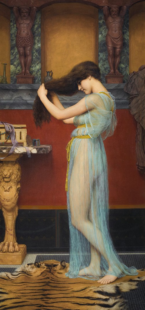 Preparing for the Bath, 1900, John William Godward