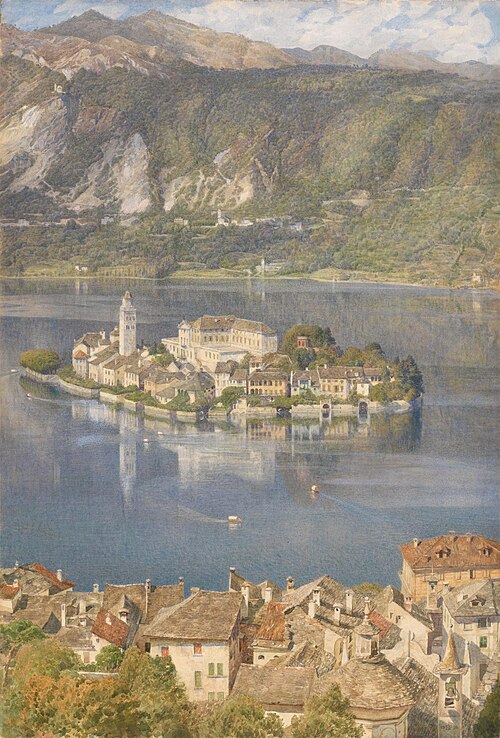 Isola San Giulio, Lago d'Orta, 1898, Edward Poynter
