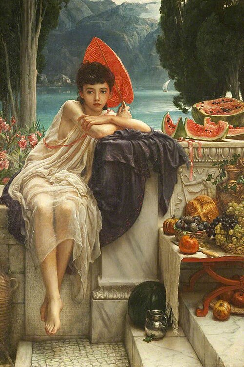 On the Temple Steps, 1889, Edward Poynter