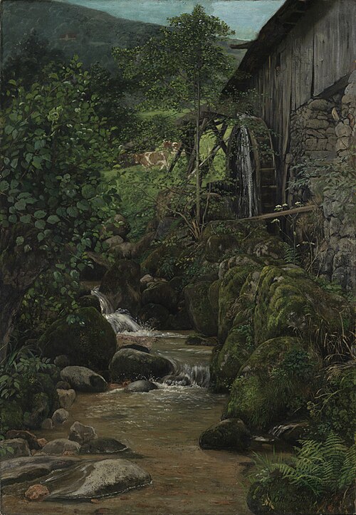 Schwarzwaldmühle in Kirnbach bei Schiltach, 1868, Otto Scholderer