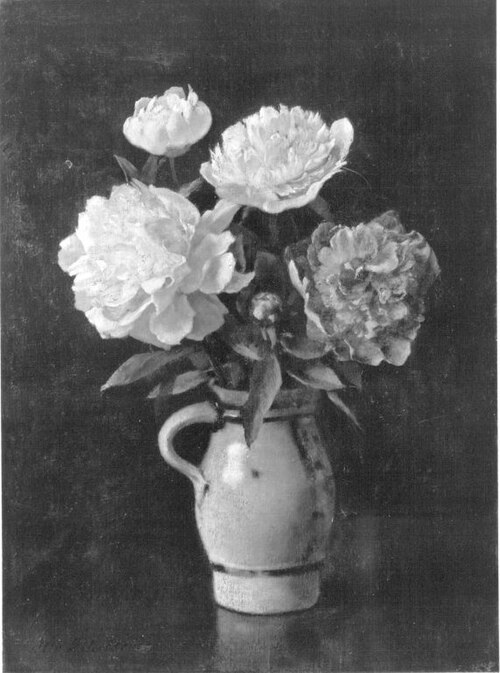 Pfingstrosen, , Otto Scholderer