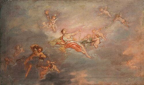 Der Morgen / Aurora blumenstreuend, 1767, Bernhard Rode