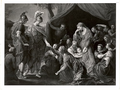 Alexander der Große und die Witwe des Darius, 1750, Bernhard Rode