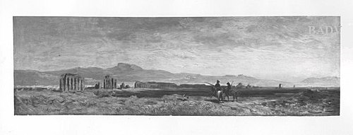 Landschaft mit antiken Ruinen, 1850, Eduard Schleich