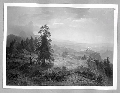 Gebirgslandschaft mit Kühen, 1850, Eduard Schleich