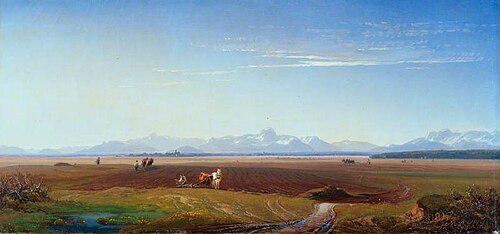 Ploughing in Bavaria, , Eduard Schleich