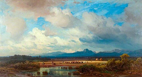 Landscape with Cattle at a Stream, , Eduard Schleich