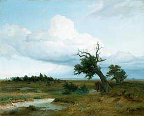 Landschaft mit absterbender Eiche, 1832, Eduard Schleich