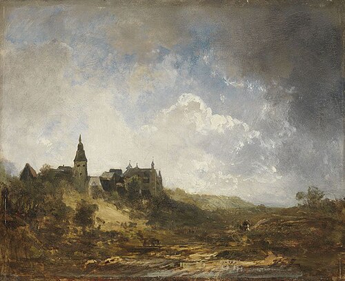 Schloss und Kirche in Günzburg an der Donau, 1870, Eduard Schleich