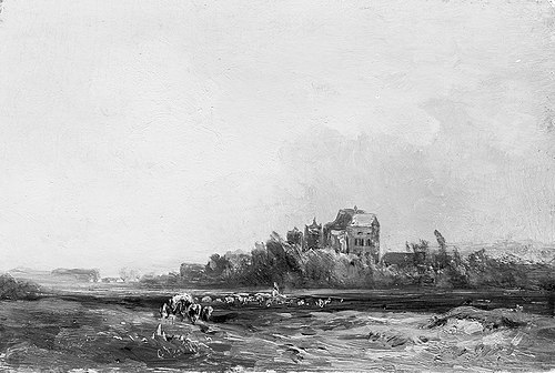 Ansicht von Schloss Pommersfelden, 1870, Eduard Schleich