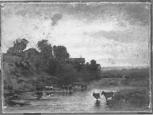 Flusslandschaft, , Eduard Schleich