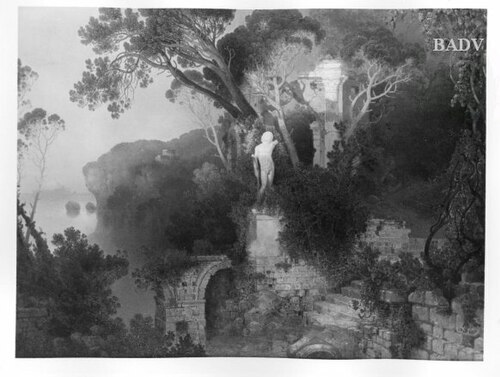 Ruins of a villa in Italy, 1842, Wilhelm Schirmer