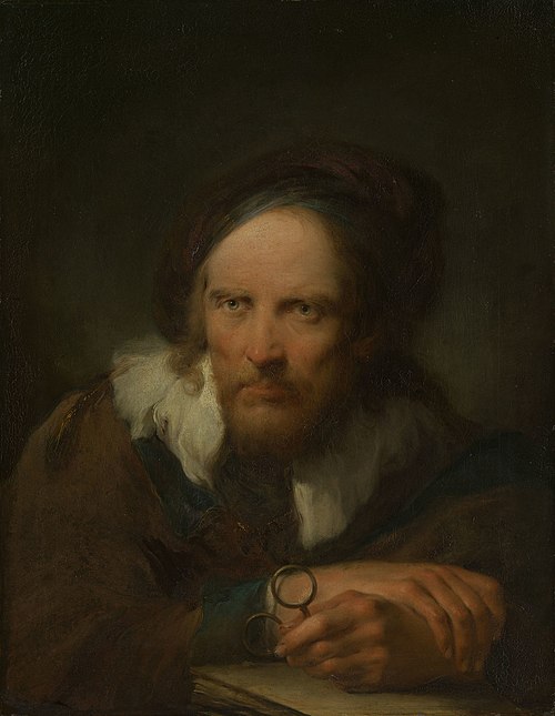 A Man Holding Spectacles, 1745, Giuseppe Nogari