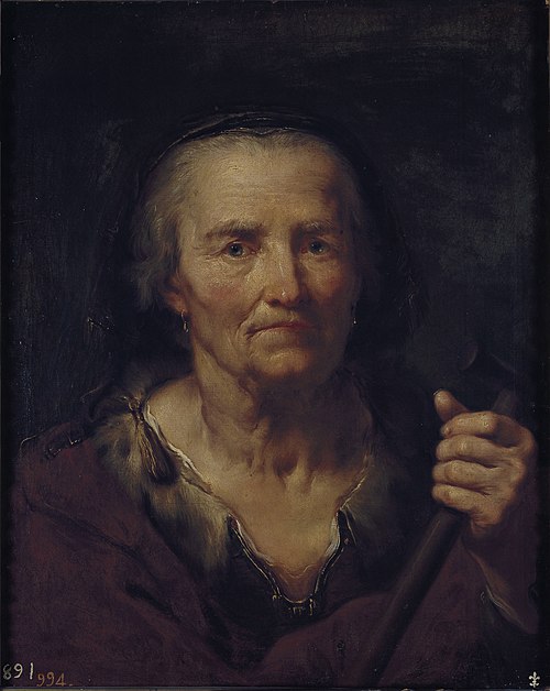 Old Lady with a crutch, 1601, Giuseppe Nogari