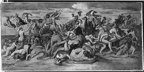 Bacchus flieht vor Lykurg, 1864, Bonaventura Genelli
