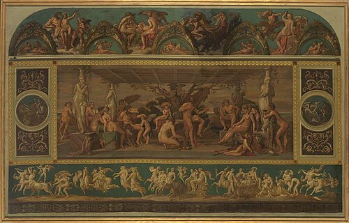 Herkules und Omphale, 1862, Bonaventura Genelli