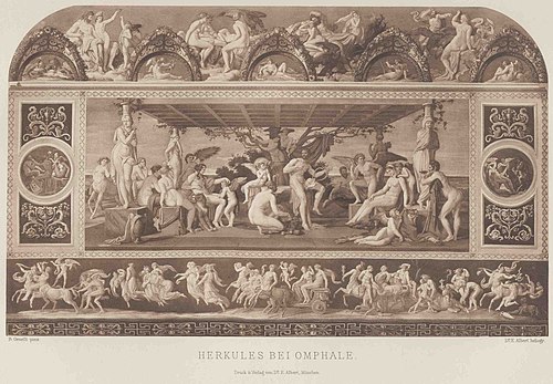 Herkules und Omphale, 1862, Bonaventura Genelli