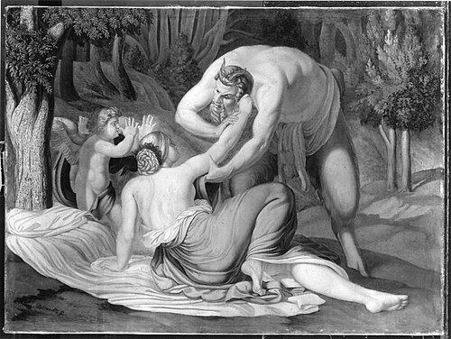 Satyr, Nymphe und Amor, 1847, Bonaventura Genelli