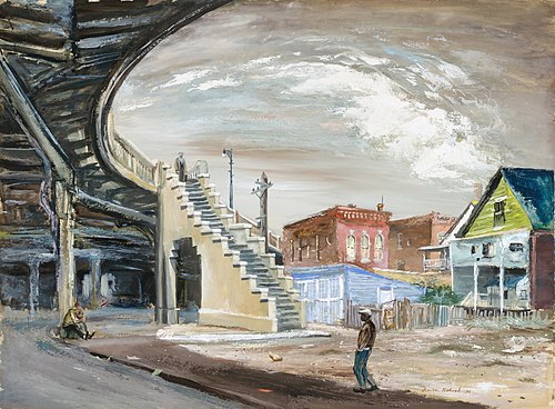 Ogden Avenue Viaduct, 1939, Aaron Bohrod