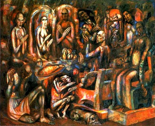 The Banquet of Kings, 1913, Pavel Filonov