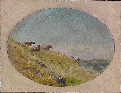 Landscape with Cows, 1928, Aaron Draper Shattuck