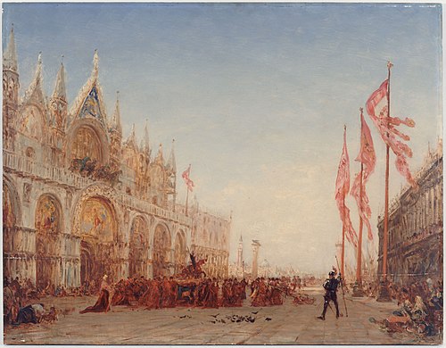 Venise, procession de la Saint-Georges, 1870, Félix Ziem