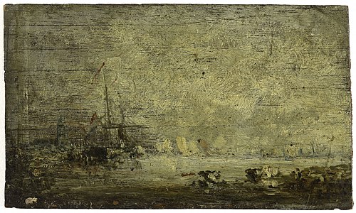 Anvers, marine, 1850, Félix Ziem
