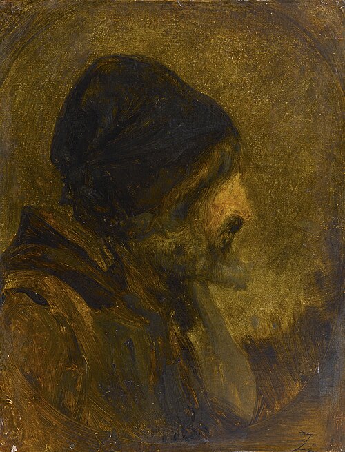 Tête d'homme d'après Rembrandt, 1853, Félix Ziem