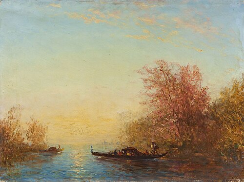 Fusine, environs de Venise, 1880, Félix Ziem
