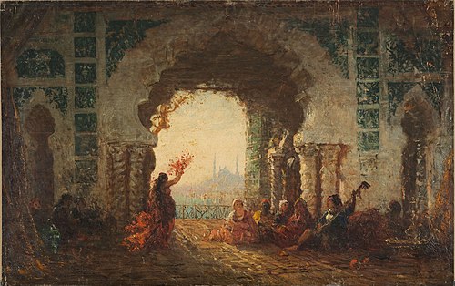 Sérail à Constantinople, la danse de l'almée, 1890, Félix Ziem