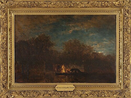 Venise, la sortie du Jardin français au crépuscule, 1880, Félix Ziem