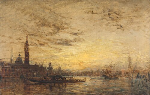 Venise, la Giudecca au crépuscule, 1875, Félix Ziem