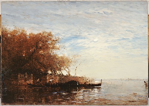 Venise, le Jardin français au clair de lune, 1885, Félix Ziem