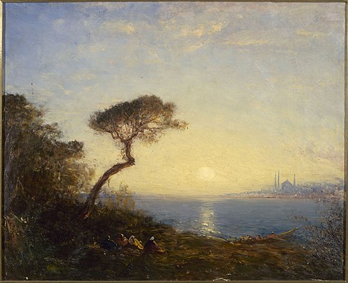 Pin parasol à l'embouchure du Bosphore, 1885, Félix Ziem