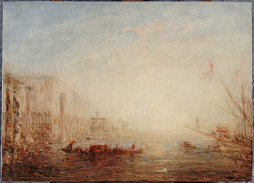 Venise, le Grand Canal au soleil levant, 1885, Félix Ziem