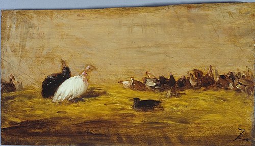 Les dindons, 1852, Félix Ziem