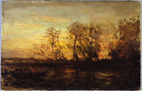 Coucher de soleil, 1855, Félix Ziem