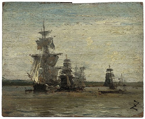 Les frégates, 1855, Félix Ziem