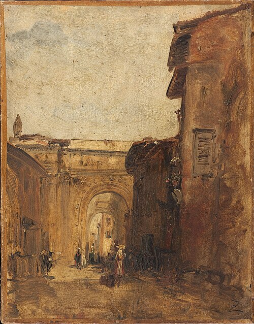 Une rue à Florence, 1846, Félix Ziem