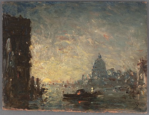 Venise au coucher du soleil, 1875, Félix Ziem
