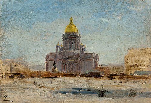 Saint Pétersbourg, Saint Isaac, 1801, Félix Ziem